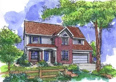 Southern house plans 15-772 - front exterior, 2,201 sq ft, 4 bed, 2 bath house plans | Monster House Plans