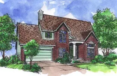 Traditional house plans 15-776 - front exterior, 2,146 sq ft, 4 bed, 2 bath house plans | Monster House Plans