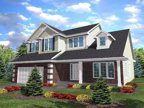 Traditional house plans 15-811 - front exterior, 2,509 sq ft, 4 bed, 2 bath house plans | Monster House Plans