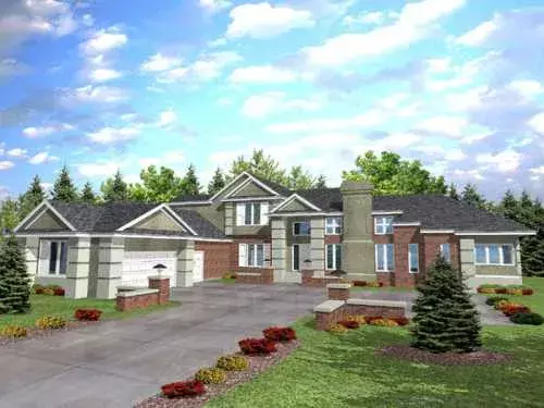 European house plans 15-818 - front exterior, 3,782 sq ft, 3 bed, 2 bath house plans | Monster House Plans