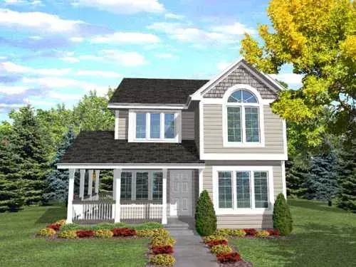 Traditional house plans 15-819 - front exterior, 1,638 sq ft, 4 bed, 3 bath house plans | Monster House Plans