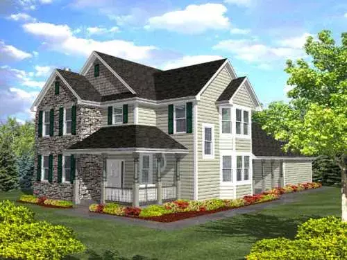 Traditional house plans 15-822 - front exterior, 2,207 sq ft, 3 bed, 2 bath house plans | Monster House Plans