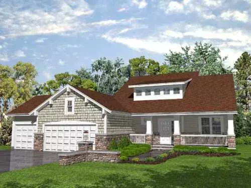 Craftsman house plans 15-830 - front exterior, 2,281 sq ft, 3 bed, 2 bath house plans | Monster House Plans