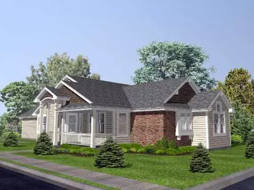 Traditional house plans 15-831 - front exterior, 1,625 sq ft, 2 bed, 2 bath house plans | Monster House Plans
