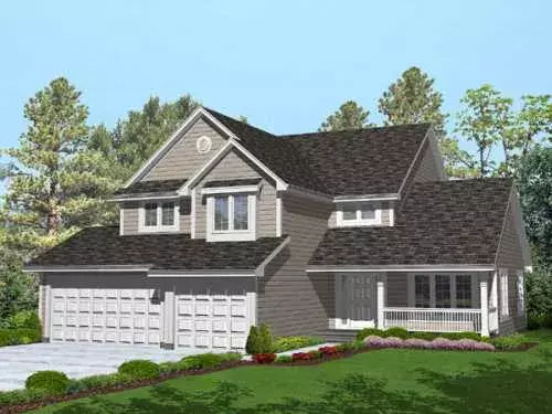 Traditional house plans 15-837 - front exterior, 2,664 sq ft, 4 bed, 2 bath house plans | Monster House Plans