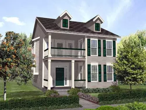 Southern Colonial house plans 15-846 - front exterior, 2,097 sq ft, 3 bed, 2 bath house plans | Monster House Plans