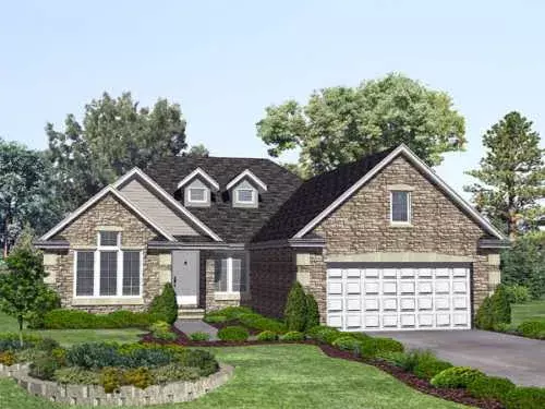 Traditional house plans 15-849 - front exterior, 1,901 sq ft, 3 bed, 2 bath house plans | Monster House Plans