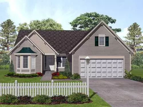 Traditional house plans 15-851 - front exterior, 1,913 sq ft, 3 bed, 2 bath house plans | Monster House Plans