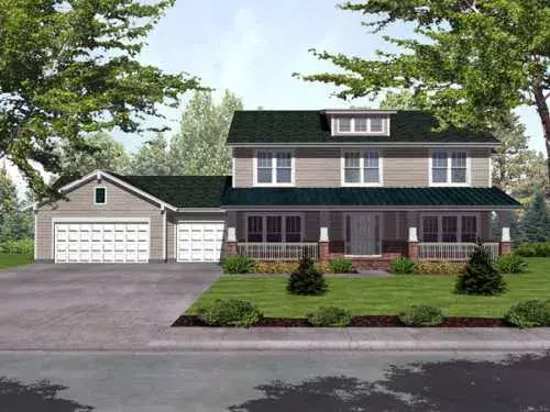 Traditional house plans 15-854 - front exterior, 2,274 sq ft, 3 bed, 2 bath house plans | Monster House Plans