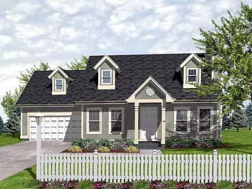 Country house plans 15-859 - front exterior, 1,260 sq ft, 3 bed, 2 bath house plans | Monster House Plans