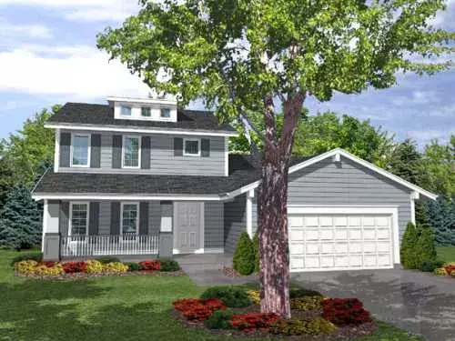 Traditional house plans 15-860 - front exterior, 1,844 sq ft, 4 bed, 2 bath house plans | Monster House Plans