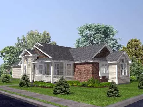 Country house plans 15-865 - front exterior, 1,699 sq ft, 2 bed, 2 bath house plans | Monster House Plans
