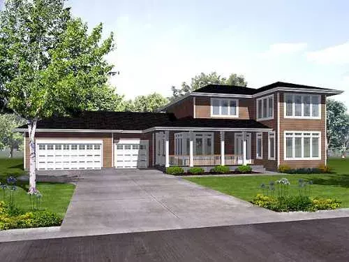 Traditional house plans 15-878 - front exterior, 2,528 sq ft, 3 bed, 2 bath house plans | Monster House Plans