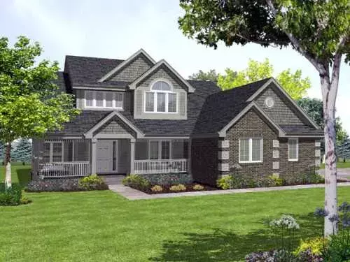 Country house plans 15-881 - front exterior, 2,150 sq ft, 3 bed, 2 bath house plans | Monster House Plans