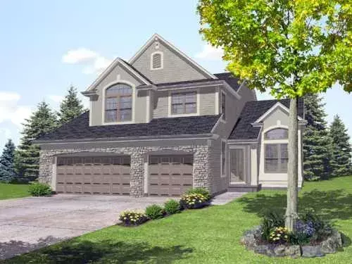 Traditional house plans 15-888 - front exterior, 2,932 sq ft, 4 bed, 2 bath house plans | Monster House Plans