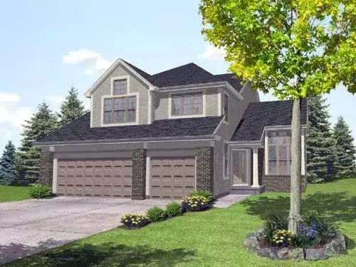 Traditional house plans 15-889 - front exterior, 2,940 sq ft, 4 bed, 2 bath house plans | Monster House Plans