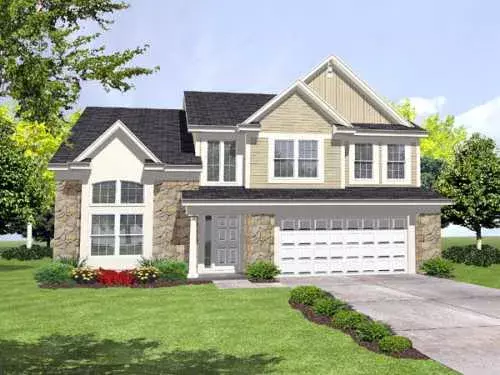 Traditional house plans 15-891 - front exterior, 2,297 sq ft, 4 bed, 2 bath house plans | Monster House Plans