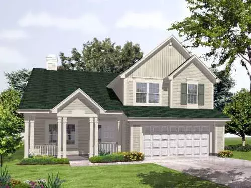Traditional house plans 15-893 - front exterior, 2,596 sq ft, 4 bed, 2 bath house plans | Monster House Plans