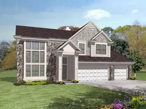 Traditional house plans 15-897 - front exterior, 2,770 sq ft, 4 bed, 2 bath house plans | Monster House Plans