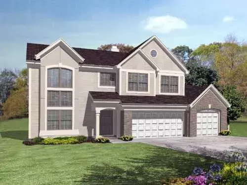 Traditional house plans 15-898 - front exterior, 2,770 sq ft, 4 bed, 2 bath house plans | Monster House Plans