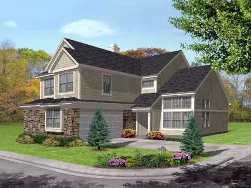Traditional house plans 15-900 - front exterior, 2,255 sq ft, 4 bed, 2 bath house plans | Monster House Plans