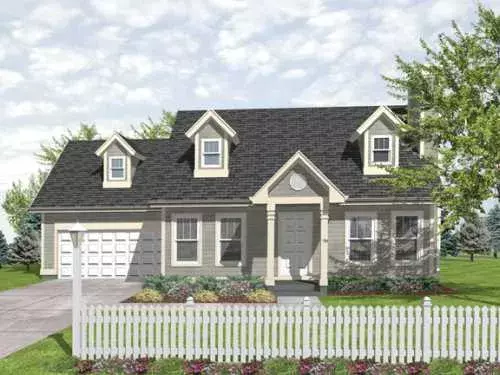Cape Cod house plans 15-903 - front exterior, 1,315 sq ft, 3 bed, 2 bath house plans | Monster House Plans