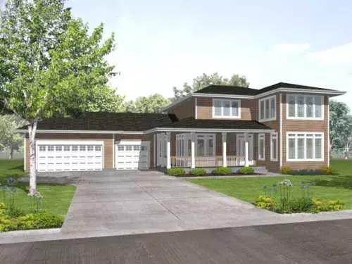Traditional house plans 15-910 - front exterior, 2,627 sq ft, 3 bed, 2 bath house plans | Monster House Plans