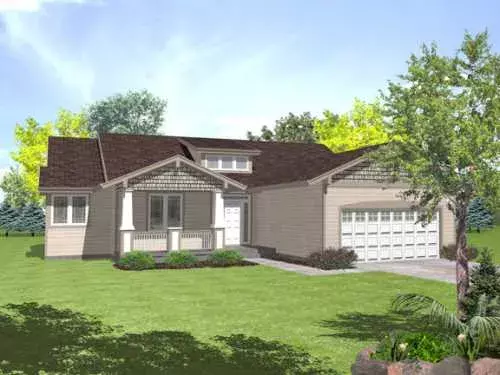 Craftsman house plans 15-911 - front exterior, 1,711 sq ft, 3 bed, 2 bath house plans | Monster House Plans