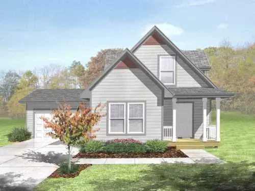 Traditional house plans 15-936 - front exterior, 1,306 sq ft, 3 bed, 2 bath house plans | Monster House Plans