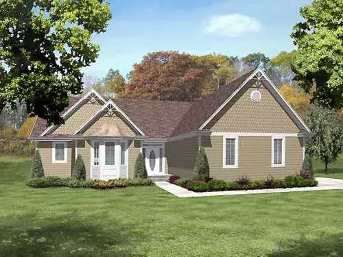 Ranch house plans 15-940 - front exterior, 1,954 sq ft, 3 bed, 2 bath house plans | Monster House Plans