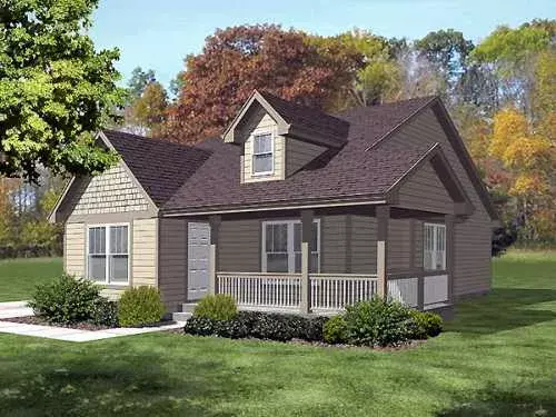 Country house plans 15-941 - front exterior, 1,132 sq ft, 3 bed, 1 bath house plans | Monster House Plans