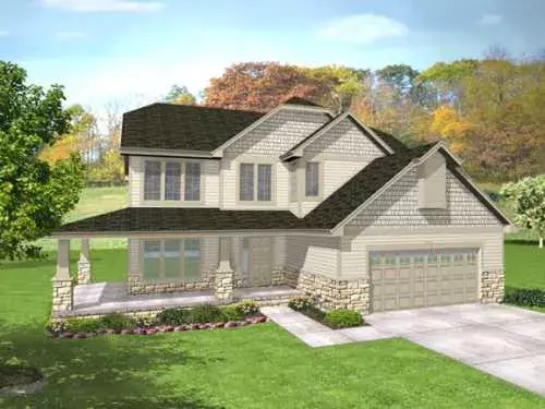 Craftsman house plans 15-946 - front exterior, 2,213 sq ft, 4 bed, 2 bath house plans | Monster House Plans