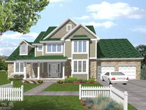Traditional house plans 15-949 - front exterior, 2,610 sq ft, 3 bed, 2 bath house plans | Monster House Plans
