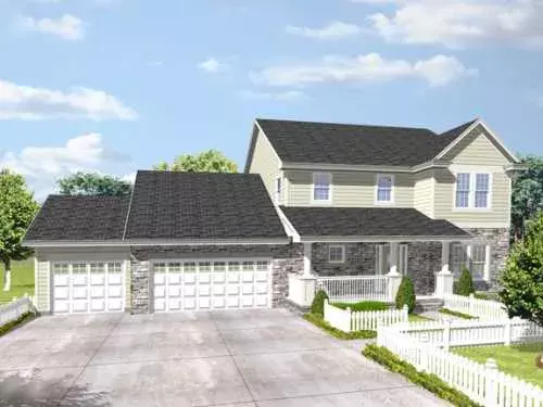 Traditional house plans 15-952 - front exterior, 2,717 sq ft, 4 bed, 2 bath house plans | Monster House Plans