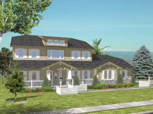 Craftsman house plans 15-954 - front exterior, 2,564 sq ft, 4 bed, 2 bath house plans | Monster House Plans