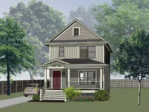 Southern house plans 16-151 - front exterior, 1,167 sq ft, 3 bed, 2 bath house plans | Monster House Plans