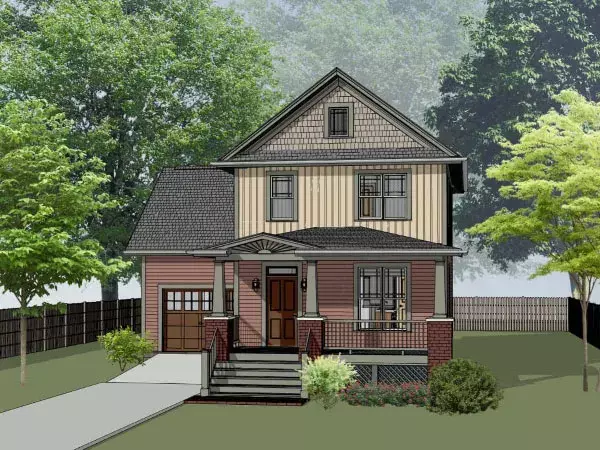 Southern house plans 16-177 - front exterior, 1,238 sq ft, 3 bed, 2 bath house plans | Monster House Plans