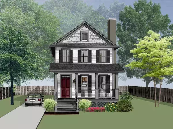 Southern house plans 16-219 - front exterior, 1,408 sq ft, 3 bed, 2 bath house plans | Monster House Plans
