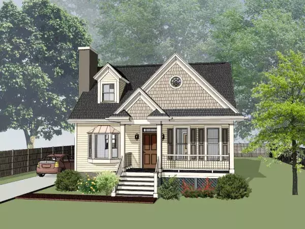 Southern house plans 16-225 - front exterior, 1,523 sq ft, 3 bed, 2 bath house plans | Monster House Plans
