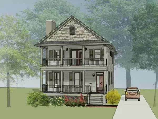 Southern house plans 16-244 - front exterior, 1,667 sq ft, 3 bed, 2 bath house plans | Monster House Plans