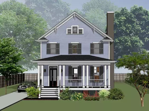 Craftsman house plans 16-268 - front exterior, 2,124 sq ft, 3 bed, 2 bath house plans | Monster House Plans