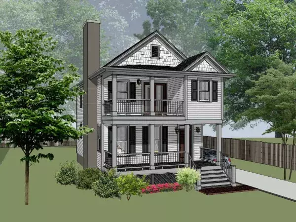 Southern house plans 16-294 - front exterior, 1,500 sq ft, 3 bed, 2 bath house plans | Monster House Plans