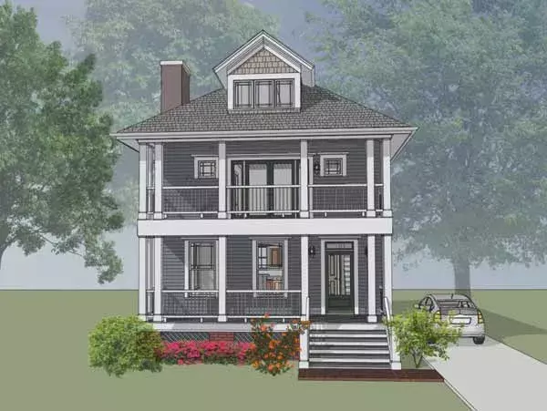 Southern house plans 16-295 - front exterior, 1,698 sq ft, 3 bed, 2 bath house plans | Monster House Plans