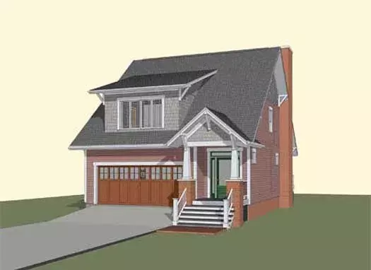 Bungalow house plans 16-304 - front exterior, 1,774 sq ft, 3 bed, 2 bath house plans | Monster House Plans
