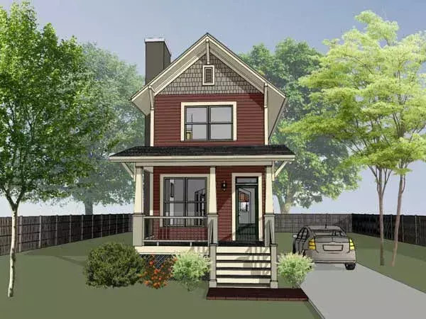 Craftsman house plans 16-306 - front exterior, 1,033 sq ft, 2 bed, 2 bath house plans | Monster House Plans