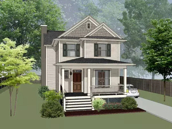Southern house plans 16-328 - front exterior, 1,646 sq ft, 4 bed, 3 bath house plans | Monster House Plans