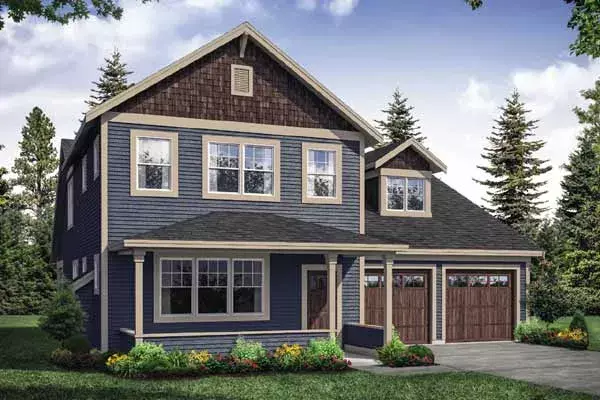 Country house plans 17-1008 - front exterior, 2,970 sq ft, 3 bed, 2 bath house plans | Monster House Plans