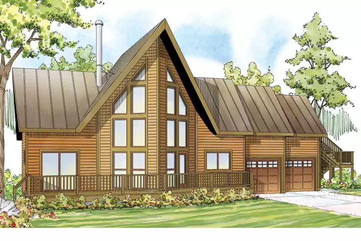 Contemporary house plans 17-1043 - front exterior, 1,680 sq ft, 3 bed, 3 bath house plans | Monster House Plans