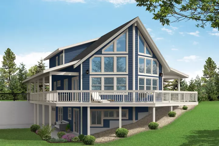 Contemporary house plans 17-1073 - front exterior, 2,906 sq ft, 4 bed, 3 bath house plans | Monster House Plans