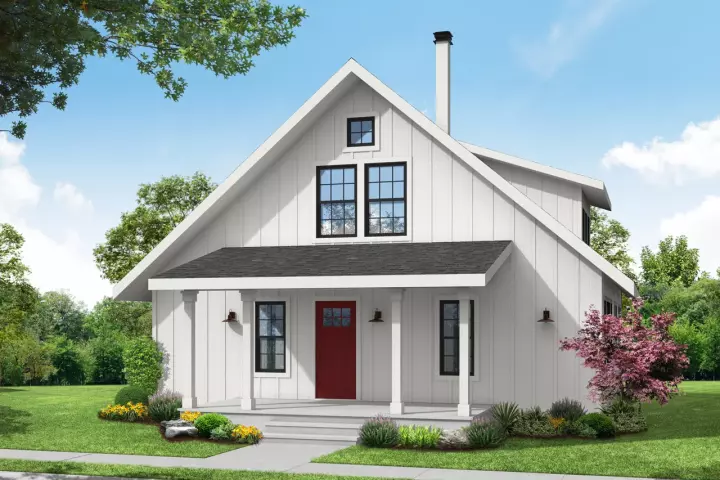Country house plans 17-1076 - front exterior, 1,749 sq ft, 2 bed, 2 bath house plans | Monster House Plans